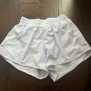 Lululemon Hotty Hot Low-Rise Lined Short 4” / Pastel Blue / Size 4